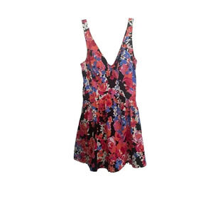 Maxine of Hollywood Multicolor Floral Modest Swimdress Bathing Suit Size 16